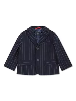 Fay однобортный пиджак в тонкую полоску, синий