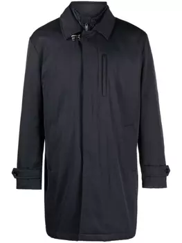 Fay пальто Double Morning на пуговицах, синий