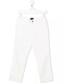 Fay прямые брюки, белый