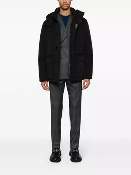Fay пуховик с капюшоном, черный