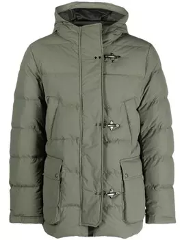 Fay пуховик с капюшоном, зеленый