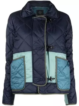 Fay пуховик со вставками, синий