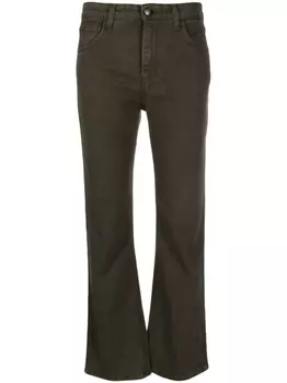 Fay расклешенные джинсы, зеленый