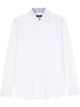 Fay рубашка из джерси с вышитым логотипом, белый