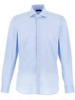 Fay рубашка на пуговицах, синий