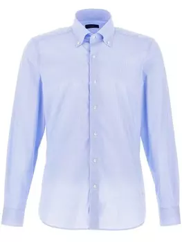 Fay рубашка на пуговицах, синий