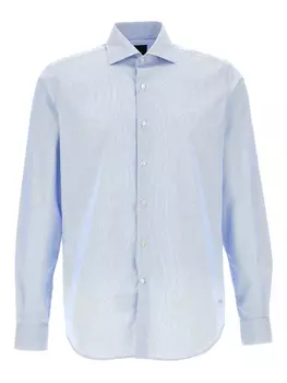 Fay рубашка на пуговицах, синий