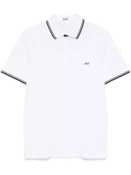 Fay рубашка поло из ткани пике, белый