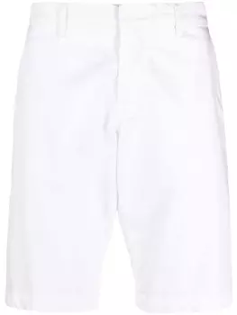 Fay шорты-бермуды с нашивкой-логотипом, белый