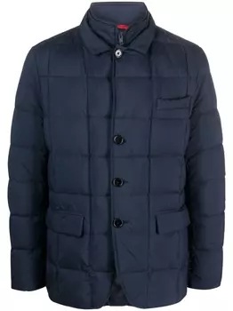 Fay стеганая куртка на пуговицах, синий