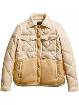 Fay стеганая куртка-рубашка, нейтральный цвет