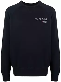 Fay толстовка с логотипом, синий