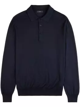 Fay трикотажная рубашка поло, синий