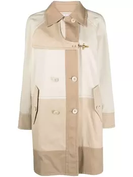 Fay твиловый тренч со вставками, нейтральный цвет