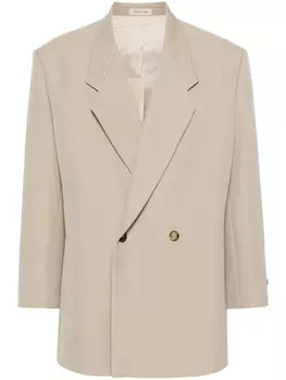 Fear Of God двубортный пиджак из смесовой шерсти, нейтральный цвет