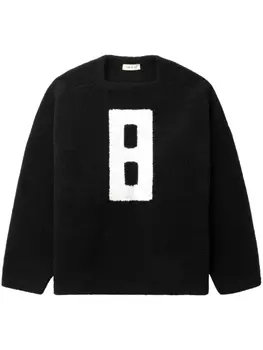 Fear Of God джемпер с квадратным вырезом и логотипом, черный