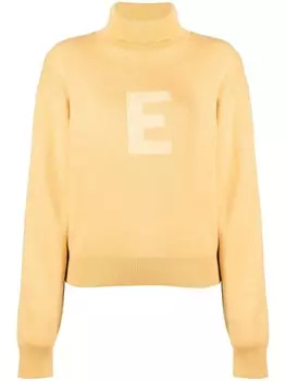FEAR OF GOD ESSENTIALS джемпер с высоким воротником и вышитым логотипом, желтый
