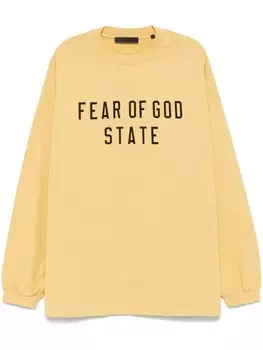 FEAR OF GOD ESSENTIALS футболка с логотипом, желтый