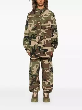 FEAR OF GOD ESSENTIALS камуфляжная верхняя рубашка, зеленый