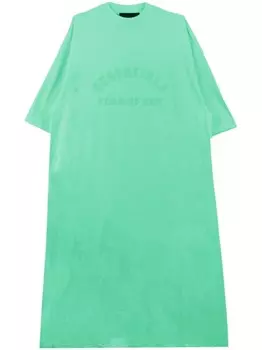 FEAR OF GOD ESSENTIALS платье-футболка с логотипом, зеленый