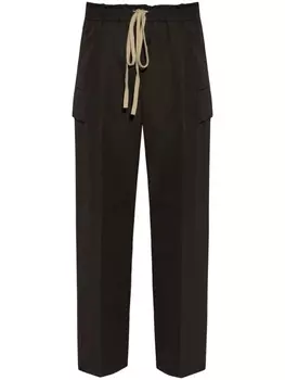 Fear Of God logo-patch wool trousers, зеленый