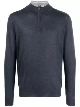 Fedeli джемпер Favonio с воротником на молнии, синий