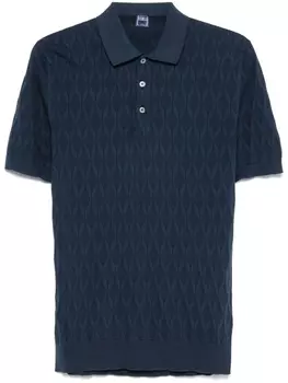 Fedeli фактурная рубашка поло, синий