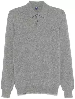 Fedeli кашемировая рубашка поло, серый