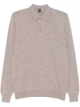 Fedeli кашемировая рубашка поло, серый