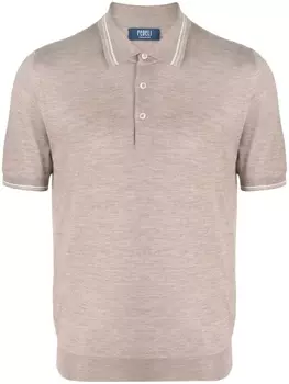 Fedeli меланжевая рубашка поло Eton, нейтральный цвет