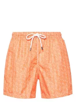 Fedeli плавки-шорты Madeira с узором, оранжевый