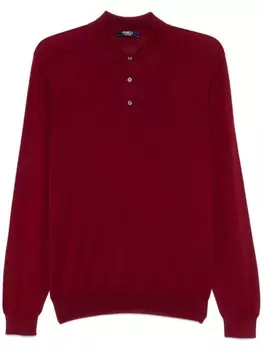 Fedeli рубашка поло тонкой вязки, красный