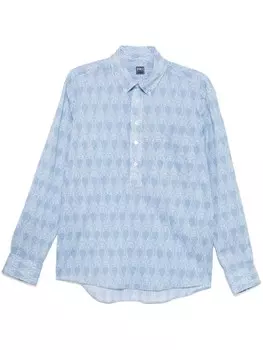 Fedeli рубашка с принтом пейсли, белый