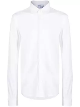 Fedeli рубашка узкого кроя, белый