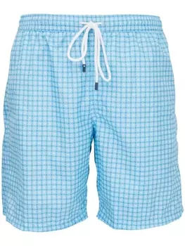 Fedeli шорты с кулиской и геометричным принтом, синий
