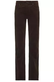 Федеральные узкие прямые брюки Paige, цвет deep woods corduroy