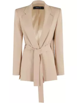 Federica Tosi блейзер с поясом, нейтральный