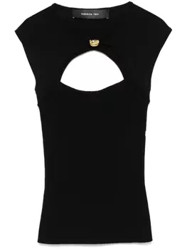 Federica Tosi брошь-деталь топ, черный