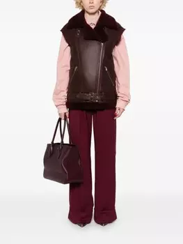 Federica Tosi кожаный жилет, красный