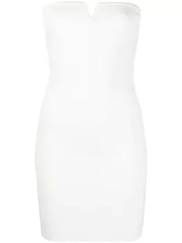 Federica Tosi платье мини без бретелей, белый