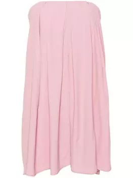 Federica Tosi расклешенное мини-платье без бретелек, розовый