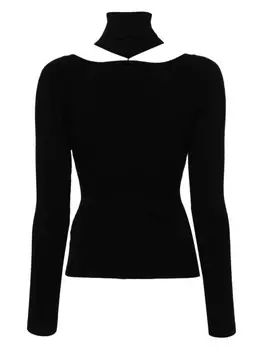 Federica Tosi ребристый свитер со съемным воротником, черный