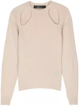Federica Tosi свитер с вырезами, нейтральный цвет
