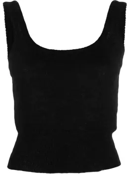 Federica Tosi топ с U-образным вырезом, черный
