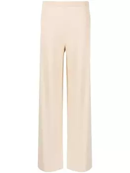 Federica Tosi трикотажные брюки широкого кроя, нейтральный цвет
