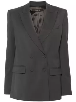 Federica Tosi твиловый блейзер, серый
