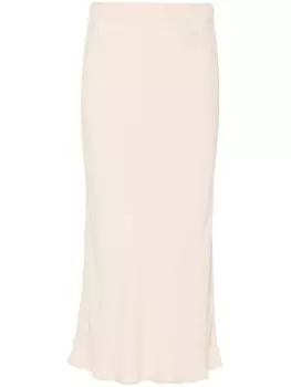 Federica Tosi юбка миди с завышенной талией, нейтральный цвет