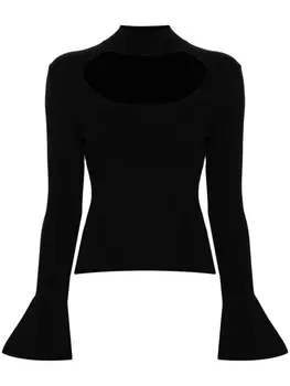 Federica Tosi вырезанный свитер, черный
