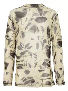 FEDERICO CINA полупрозрачная футболка, желтый