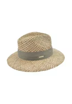 Федора из водорослей со специальным узором 55225-0 SEEBERGER, цвет Natur Khaki